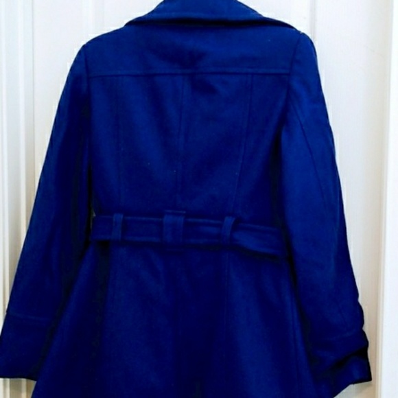 Cobalt Blue/Royal Blue Winter Wool Pea/Trench Coat - Picture 7 of 8